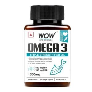 WOW Life Science Omega-3 1000mg Capsules with Fish oil