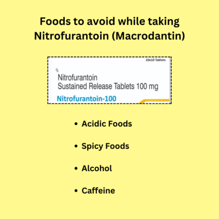 foods to avoid while taking nitrofurantoin (macrodantin)